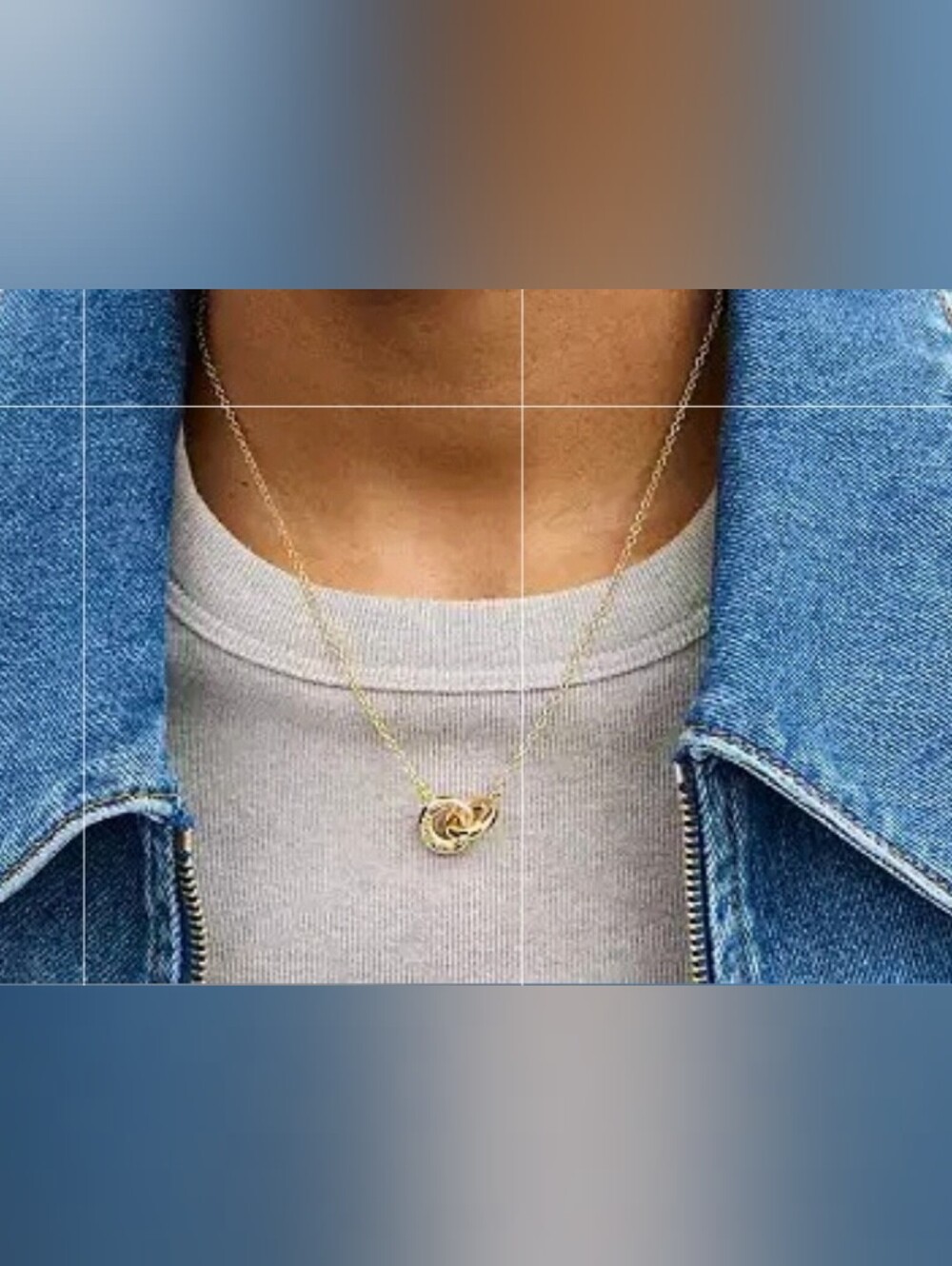 Coach Interlock Pendant Necklace/Goldtone